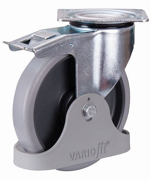 VARIOfit zavorni valj termoplast, 125 x 32 mm, siv, s termoplastičnim trakom, dpg-125.050