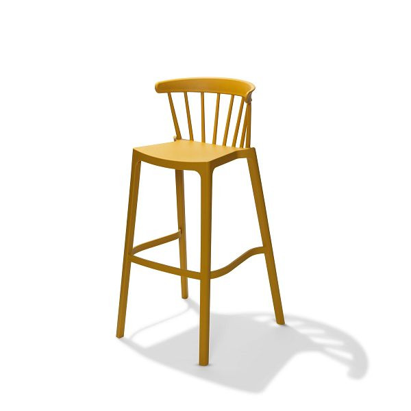 VEBA Windson barski stol rumena oker, polipropilen, 56x55x103cm (ŠxGxV), 50914