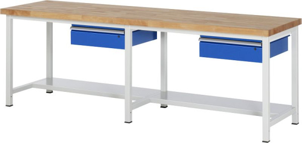 RAU delovna miza serije 8000 - model 8001A3, Š2500 x G700 x V840-1040 mm, 03-8001A3-257B4H.11
