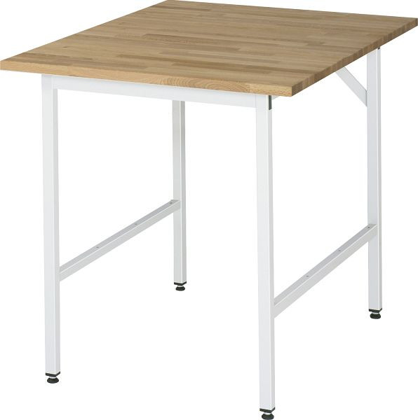 Delovna miza serije RAU Jerry (3030) - višinsko nastavljiva, plošča iz masivne bukve, 750x800-850x1000 mm, 06-500B10-07.12
