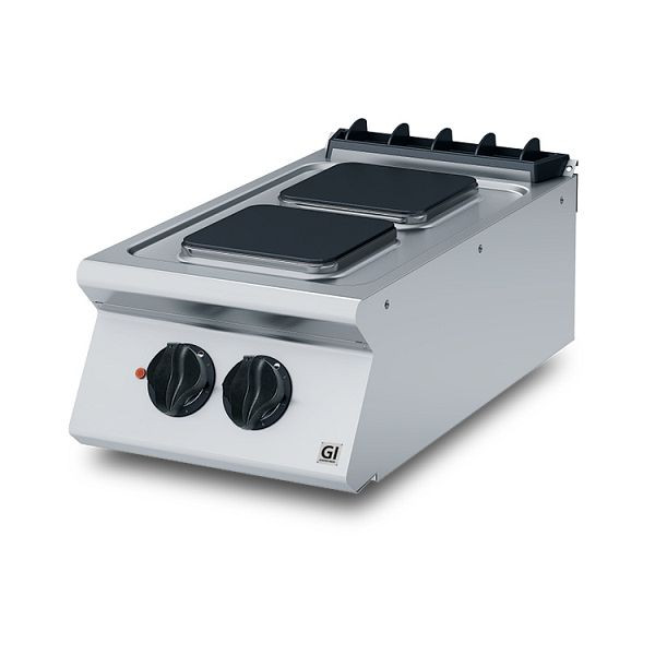 Gastro-Inox 700 "High Performance" električni štedilnik z 2 kvadratnima kuhališčema, 40 cm, namizni model, 170.035