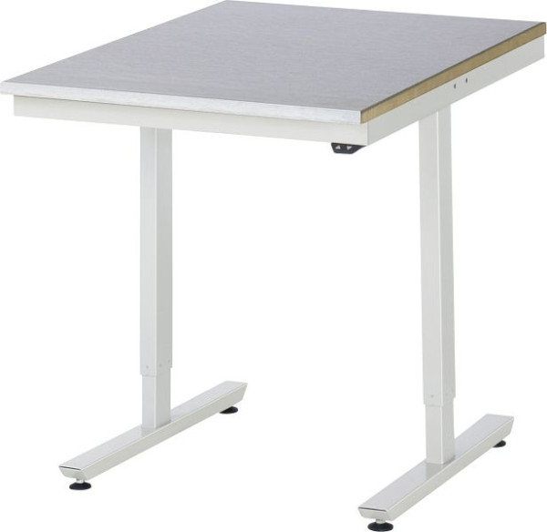 RAU delovna miza serije adlatus 150 (električno nastavljiva višina), delovna plošča s prevleko iz jeklene pločevine, 750x720-1120x1000 mm, 08-AT-075-100-S