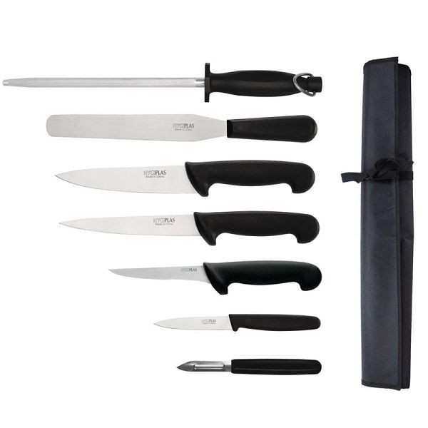 Hygiplas 7-delni set nožev z 20 cm kuharskim nožem in torbico, F222