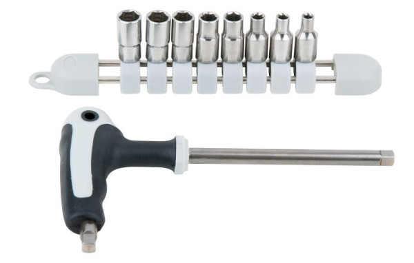 KS Tools Garnitura nasadnih ključev iz nerjavečega jekla, 9 kosov, 910.2450