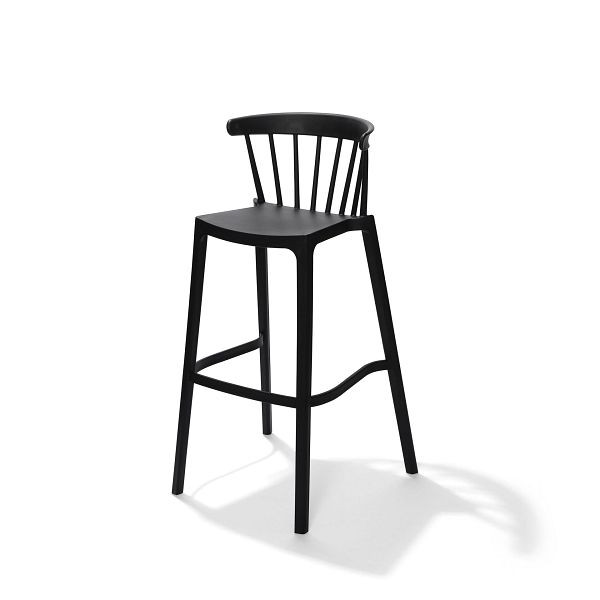 VEBA Barski stol Windson črn, polipropilen, 56x55x103cm (ŠxGxV), 50910