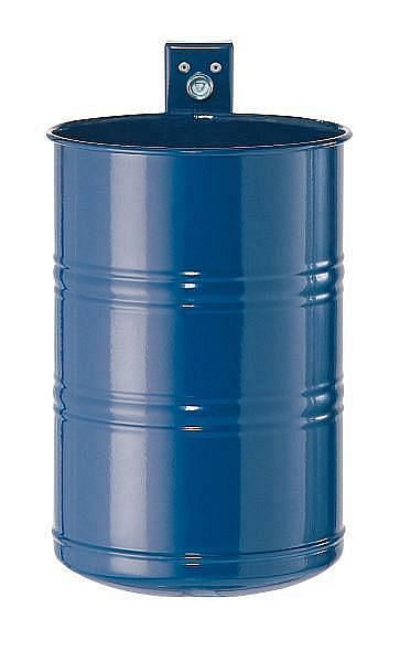 Posoda za odpadke Renner približno 35 L, neperforirana, za stensko in stebriško montažo, vroče cinkano in prašno lakirano, kobaltno modra, 7004-01PB 5013