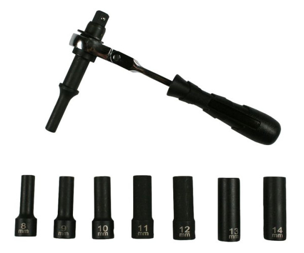 Komplet električnih izvijačev s pušo "VibroShock", električni nastavki za izvijače od 8 do 14 mm, 100693