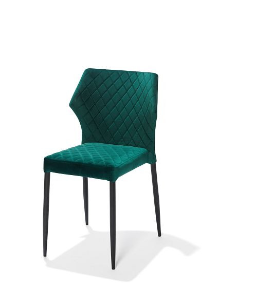 VEBA Louis zložljivi stol zelen, oblazinjen iz velurja, negorljiv, 49x57,5x81,5 cm (ŠxGxV), 52002
