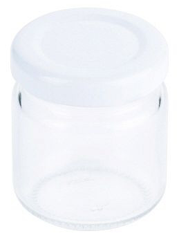 Contacto kozarec za marmelado 50 ml z belim pokrovom, v pladnju, pakiranje 8 kom, 2740/050