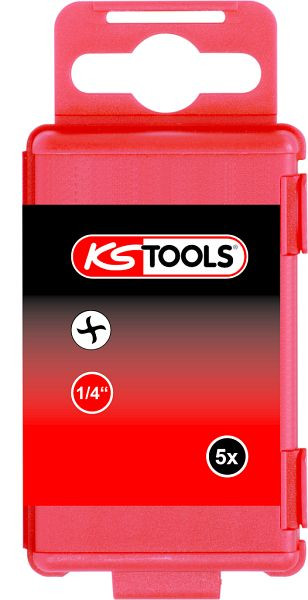 KS Tools 1/4" nastavek Torq-Set®, 75 mm, št. 8, paket 5 kosov, 911.7717