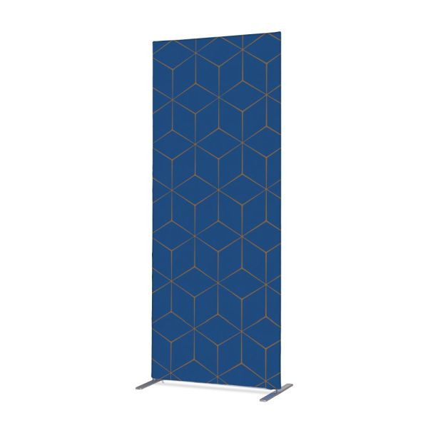 Showdown Displays Tekstilna dekoracija za pregrado prostora 85-200 Hexagon modro-rjava, ZBSLIM085-200-DSI14