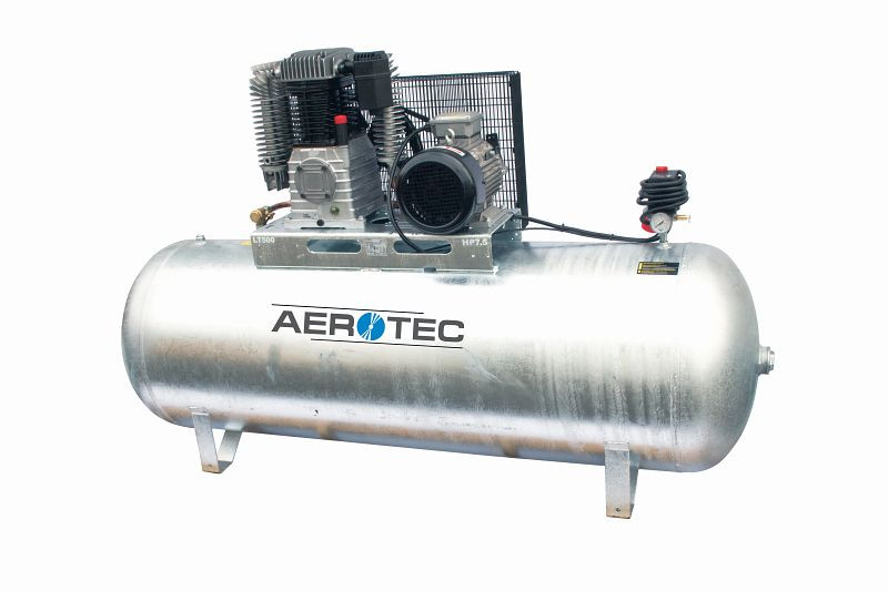 AEROTEC N60-500 Z PRO horizontalno - 400 volt pocinkani kompresor, mazan z oljem, 2005323