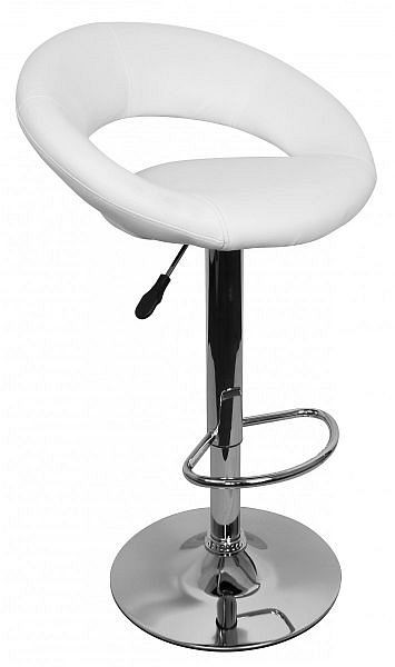 Amstyle barski stol Crete prevleka umetno usnje bela, SPM2.132