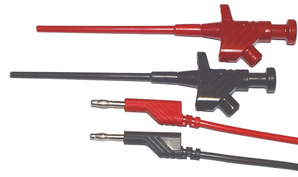 Komplet testnih sond s sponkami Busching, s fleksibilnim prijemalom, 1 m testnega kabla, AK-789024