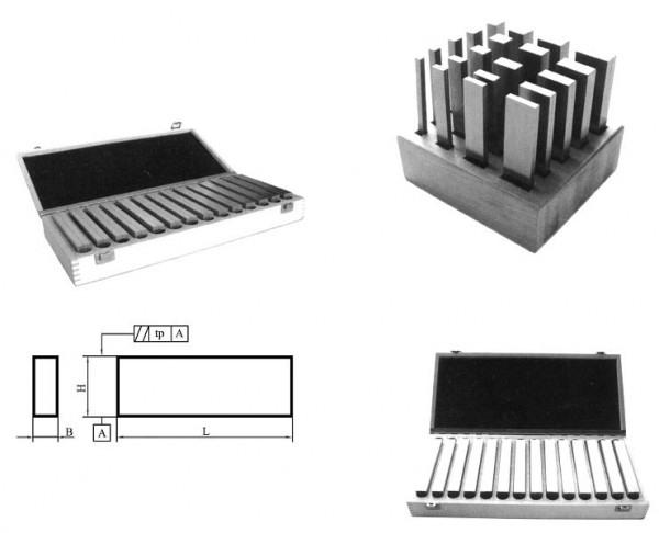 MACK vzporedni nosilci 150 x 10 mm, 14 parov v leseni škatli, 13-PUS-150/10