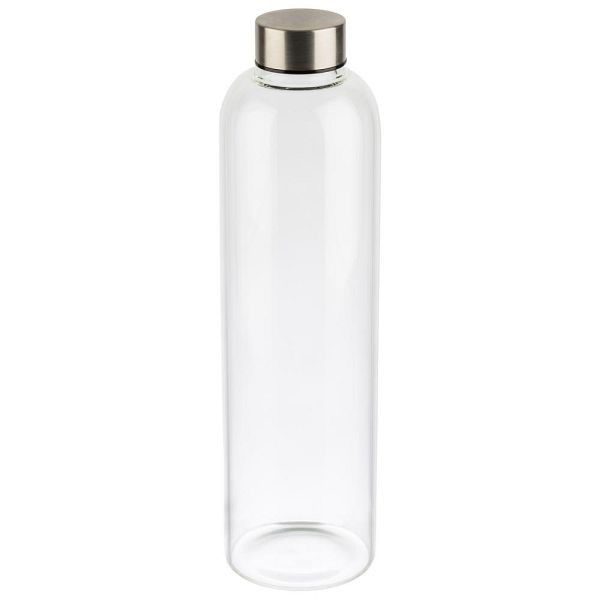 Steklenica za pitje APS, 7,5 x 7,5, višina 28,5 cm, Ø 7,5 cm, 1 liter, steklo, prozorna, 66909