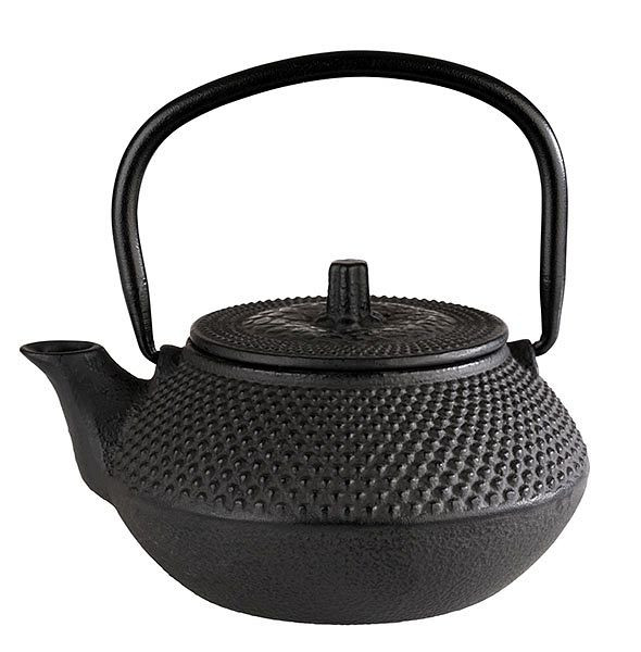 APS čajnik -ASIA-, 12,5 x 11 cm, višina: 12,5 cm, lito železo, znotraj emajliran, 0,3 l, črn, s snemljivim pokrovom, 10990