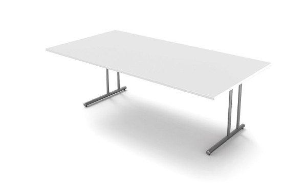 Zelo velika pisalna miza Kerkmann, z okvirjem C-noge, Start up, Š 2000 mm x G 1000 mm x V 750 mm, barva: bela, 11434210