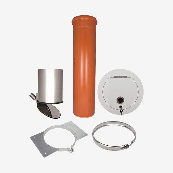 HKW sistem za odlaganje perila komplet 1, PVC, dolžina gredi: 1,30 metra, Ø 250 mm, 22505N