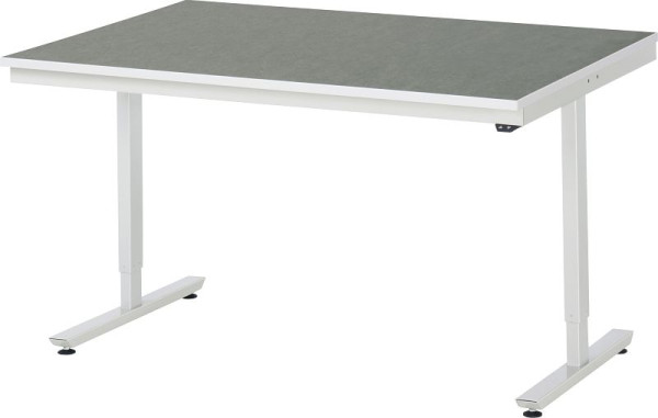 RAU delovna miza serije adlatus 150 (električno nastavljiva višina), delovna plošča z linolejem/univerzalna obloga, 1500x720-1120x1000 mm, 08-AT-150-100-L