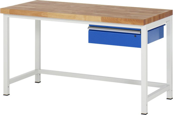 RAU delovna miza serije 8000 - okvirna konstrukcija (varjen okvir), 1 x predal, 1500x840x700 mm, 03-8001A1-157B4S.11