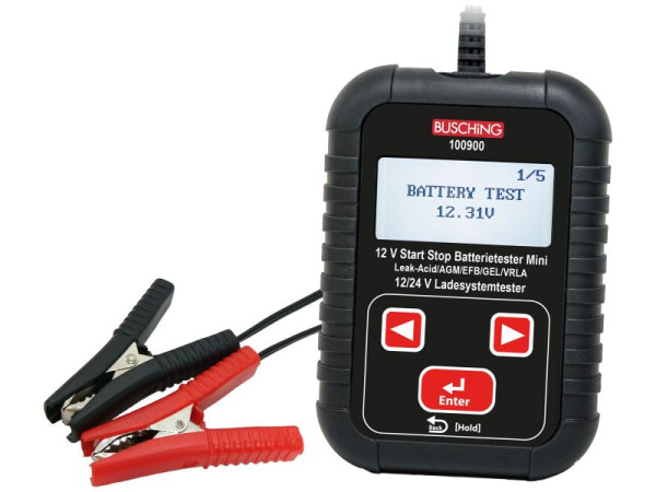 Busching StartStop tester akumulatorja/polnilnega sistema "Mini", akumulator 12V/Ladesys.12/24V, 100900