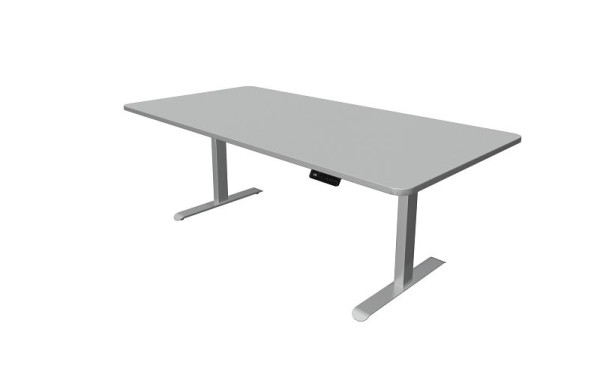 Kerkmann sedeča/stoječa miza, Move 3 Premium, Š 2000 x G 1000 mm, električno nastavljiva višina od 720-1210 mm, svetlo siva, 10331811