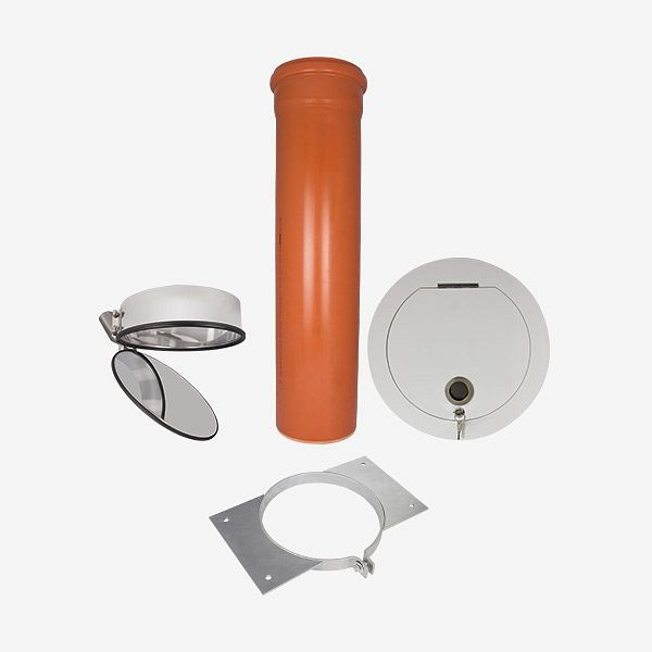 HKW sistem za odlaganje perila komplet 1, PVC, dolžina gredi: 1,10 m, Ø 300 mm, 23005N