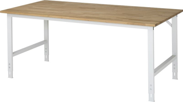 RAU delovna miza Tom serija (6030) - višinsko nastavljiva, plošča iz masivne bukve, 2000x760-1080x1000 mm, 06-625B10-20.12