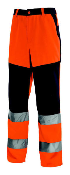 teXXor zelo vidne hlače ROCHESTER, vel.: 60, barva: živo oranžna/navy, pak. 10 kom, 4355-60