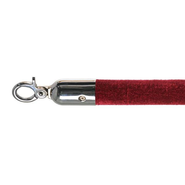 VEBA pregradna vrvica velur rdeča, polirana, Ø 3 cm, dolžina 157 cm, 10103RC