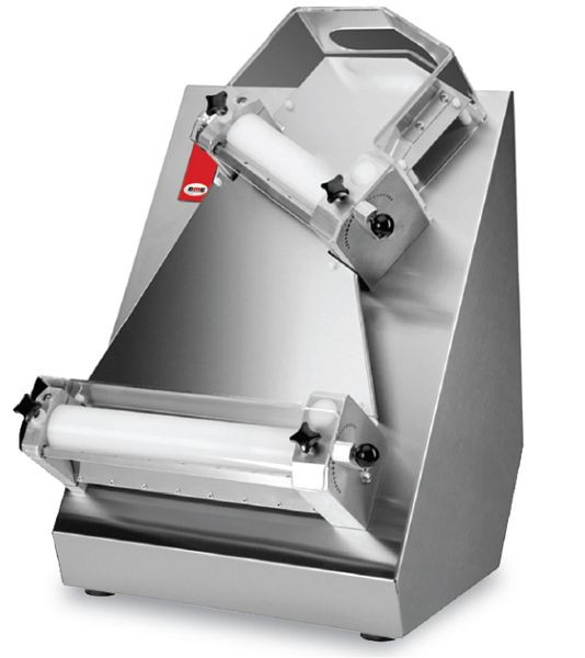 GMG stroj za valjanje testa Ø 30cm za okrogle pice, debelina testa 1-4mm, teža testa variabilna 100-210g, ohišje iz nerjavečega jekla, TTA-30