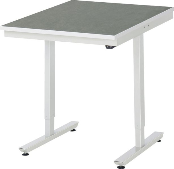 RAU delovna miza serije adlatus 150 (električno nastavljiva višina), delovna plošča z linolejem/univerzalna obloga, 750x720-1120x1000 mm, 08-AT-075-100-L