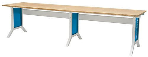 Delovna miza Bedrunka+Hirth Workline, nastavljiva po višini, z objemko, 3000x750x735 - 1100 mm, 07.30.15A
