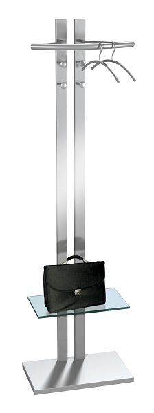 Kerkmann obešalnik za plašče G8, Š 670 x G 370 x V 1800 mm, aluminij srebrne barve, 30622214