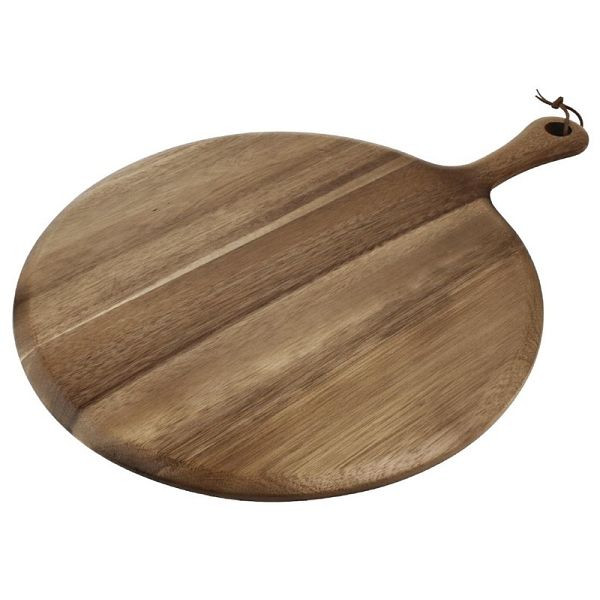 Olympia okrogla servirna deska akacijev les z ročajem 33cm, GM308
