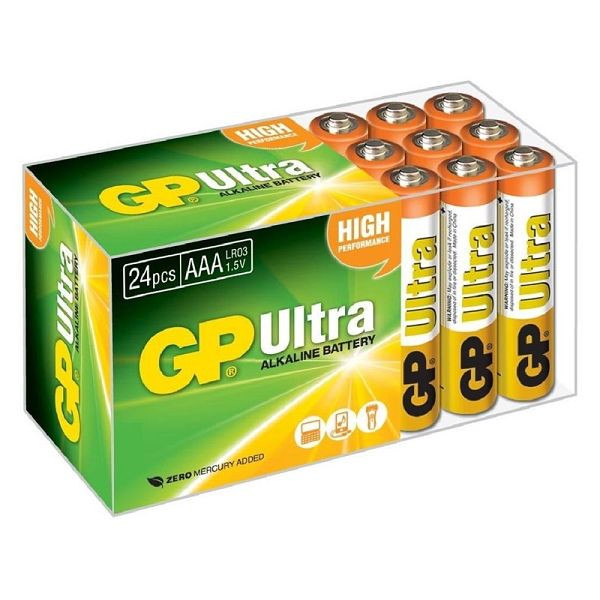 GP Ultra Battery Alkaline AAA paket 24 kosov, FS710