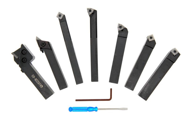 ELMAG set orodja za struženje z izmenljivimi ploščicami, 7 kosov, 16 x 16 mm, 88067