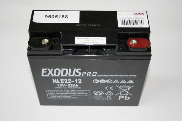 ELMAG baterija 12 voltov 'EXODUS' za START TRUCK 5000/2500 (2200/4400) (2x) in START BOOSTER 2500 (2200) (1x), 9505188