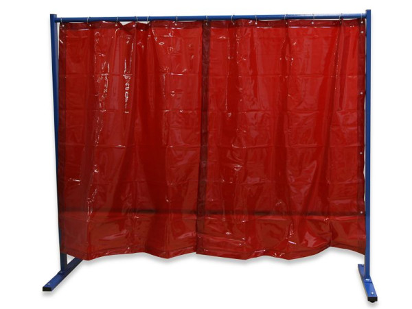 Varilna zaščitna stena ELMAG, 1-delna, s folijsko zaveso, rdeča, DIN EN 1598, širina: 2,1 m, višina: 1,83 m, oddaljenost od tal: 165 mm, 57253
