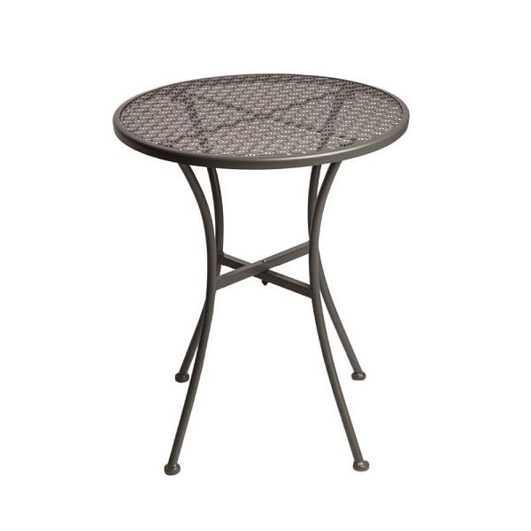 Okrogla bistro miza Bolero v ozkem dizajnu jekleno siva 60 cm, GG703