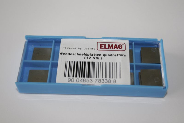 ELMAG kvadratne menjalne rezalne ploščice (12 kosov) za stroje za raziglevanje in posnemanje robov artikla 78337, 78338