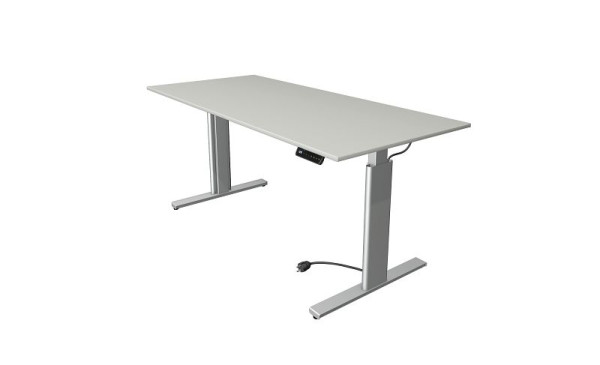 Kerkmann Move 3 sedeča/stoječa miza srebrna, Š 1800 x G 800 mm, električno nastavljiva višina od 720-1200 mm, svetlo siva, 10233111