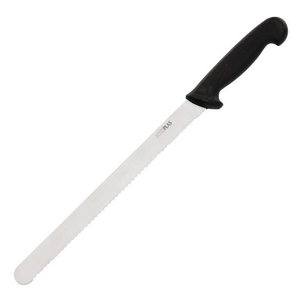 Hygiplas nož za meso nazobčan 30cm črn, C580