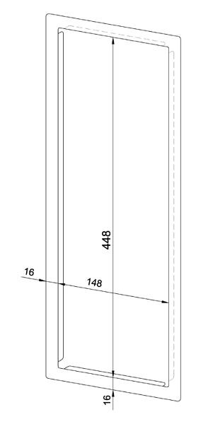 Wagner EWAR pokrivni okvir za napravo dimenzije 148x448, mat, 768643