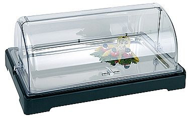 APS Top Fresh Set -New Generation-, 4 kosi, 56,5 x 35 cm, višina: 6,5 cm, hladilna škatla iz črne plastike, pladenj GN 1/1, 2 paketa ledu, 11505