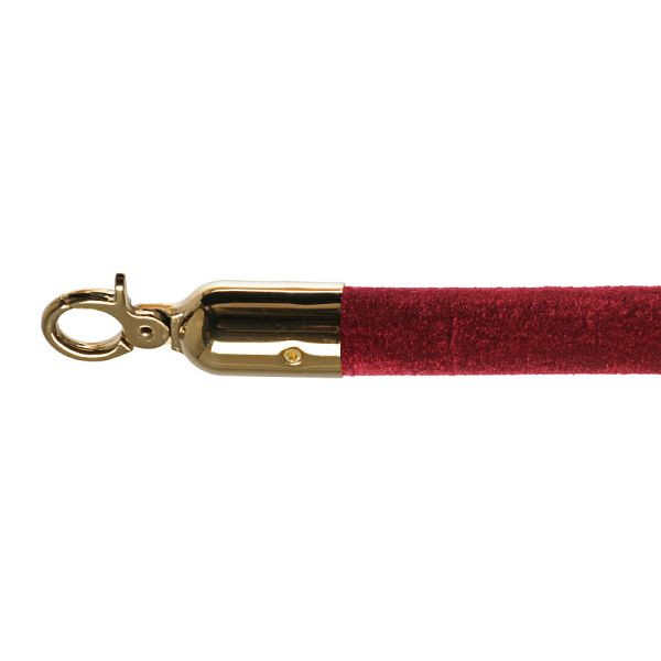 VEBA pregradna vrvica velur rdeča, medenina, Ø 3 cm, dolžina 157 cm, 10103RB