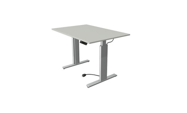 Kerkmann Move 3 sedeča/stoječa miza srebrna, Š 1200 x G 800 mm, električno nastavljiva višina od 720-1200 mm, svetlo siva, 10231611