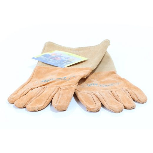 ELMAG 5 prstne rokavice za varjenje WELDAS 10-1003 XL, TIG/TIG iz polnozrnatega prašičjega usnja, dolžina: 35 cm, velikost 9,5 (1 par), 59135