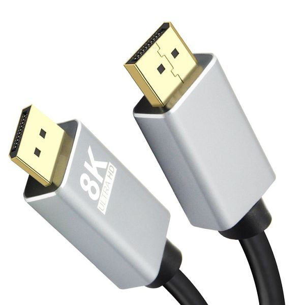 Helos priključni kabel, DisplayPort vtič/vtikač, PREMIUM 8K, 1,0 m, črn, 288443